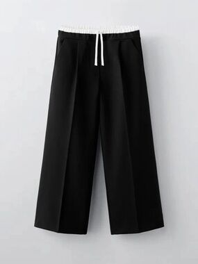 NWT!! Zara Kids Wide Leg Double Waistband Pants